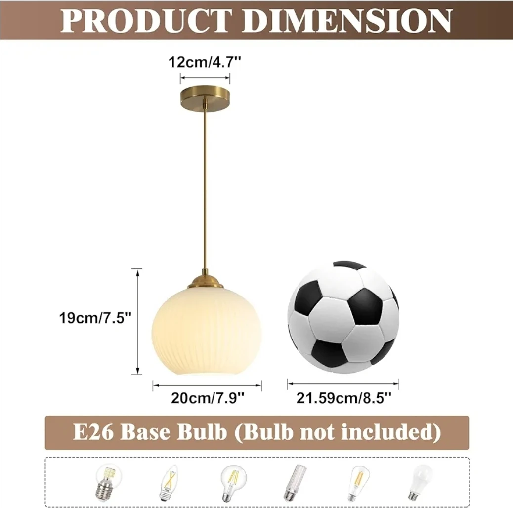 Gold Globe Pendant Light - photo 2