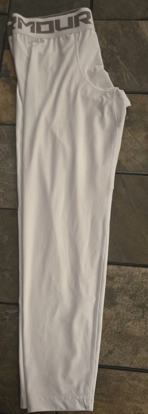 Under Armour Men's Compression Pants. White. XXXL.