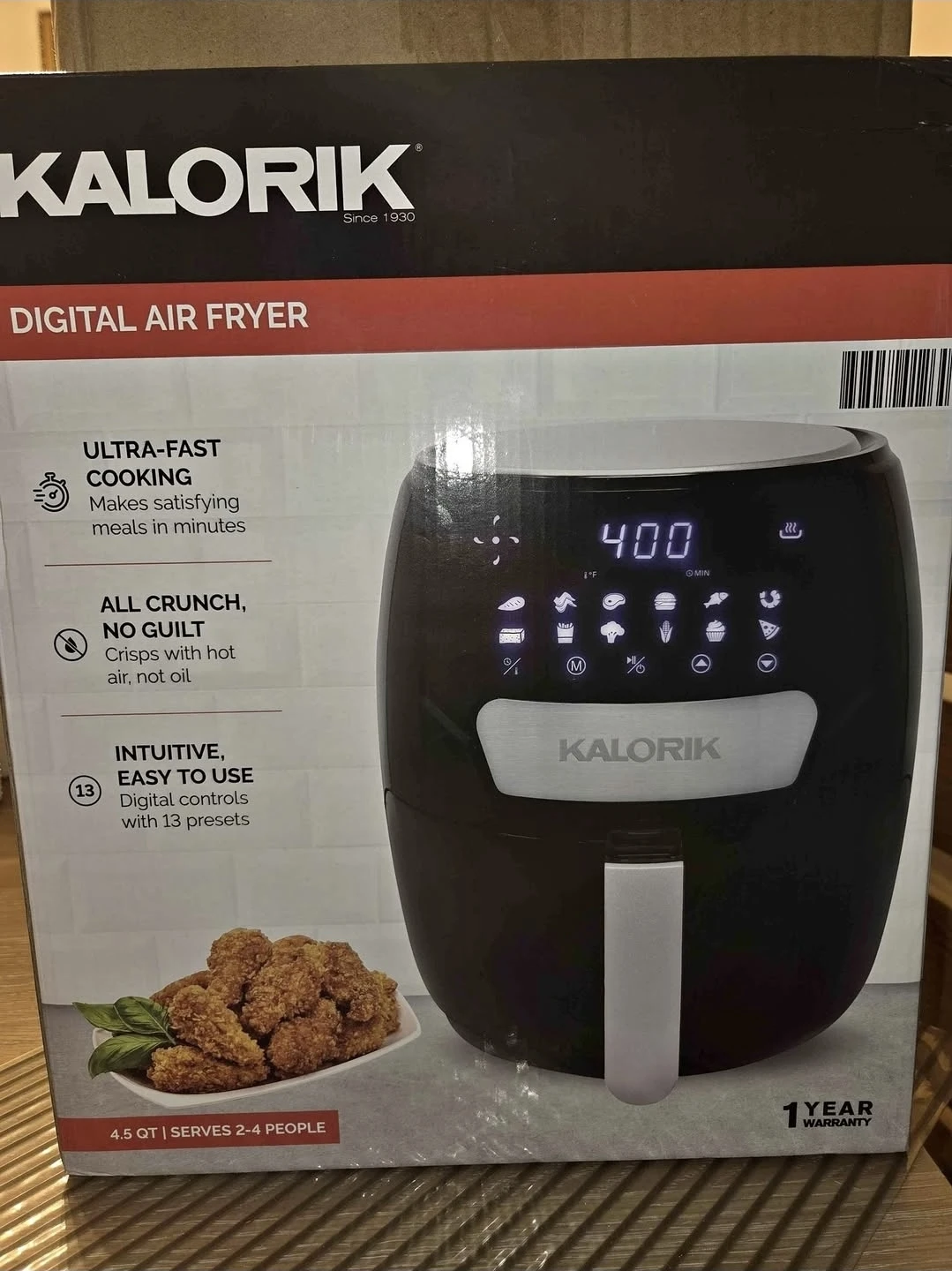 Kalorik Digital Air Fryer 4.5 QT