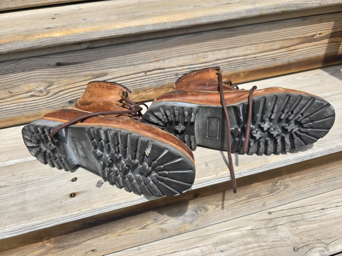 Men's Brown Leather Lace-Up Boots - photo 4