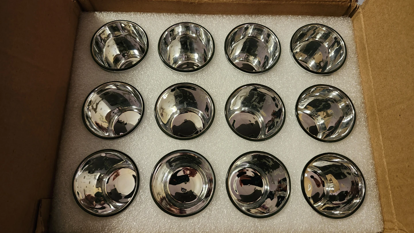 12 Pack Glass Deer Pattern Candle Holders - photo 5