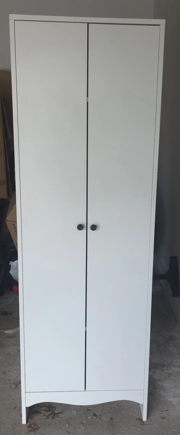 White 2-Door Wardrobe / Storage Cabinet - photo 2