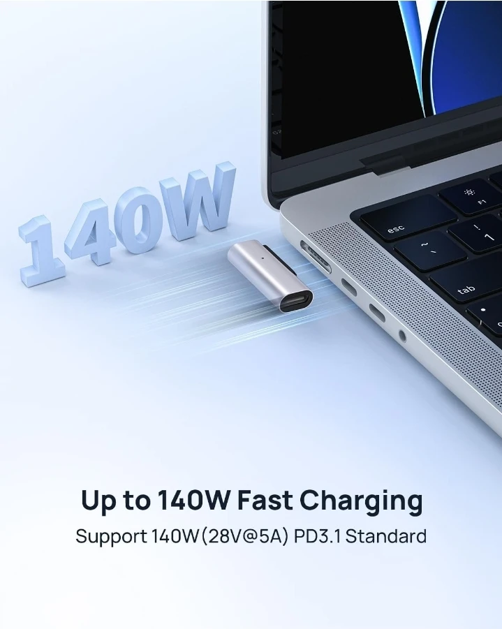 140W PD Quick Charge USB C to Magnetic 3 Adapter - photo 3