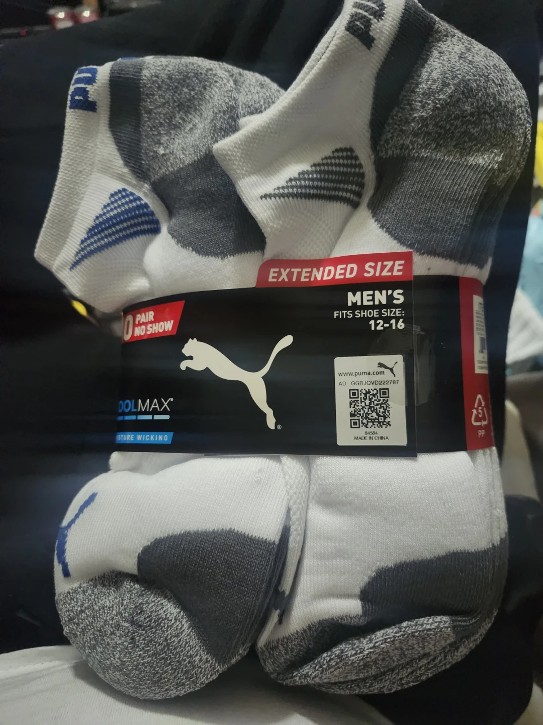 Puma Men's 10-Pair No Show Socks