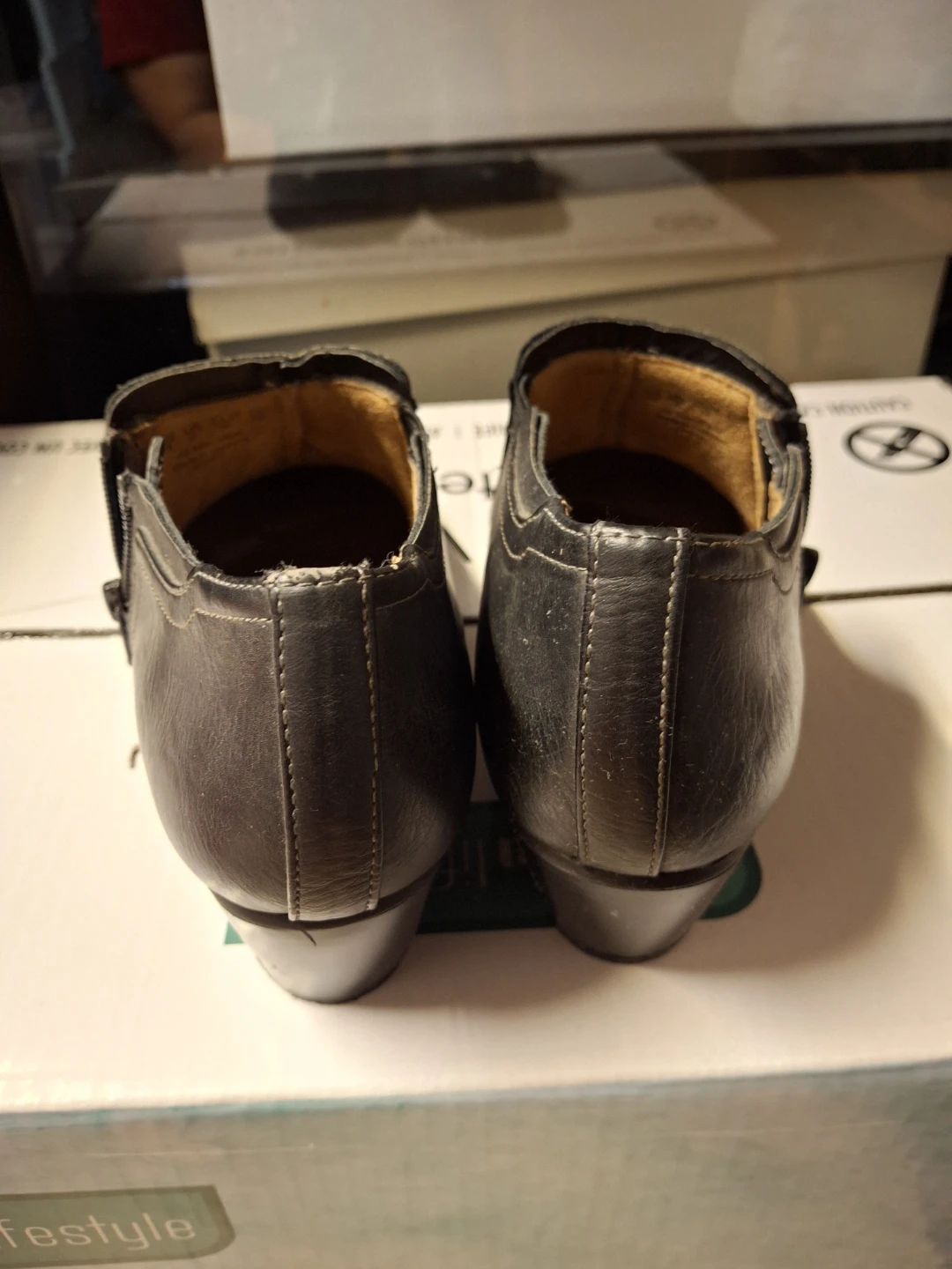 Black Ankle Boots with Side Zipper