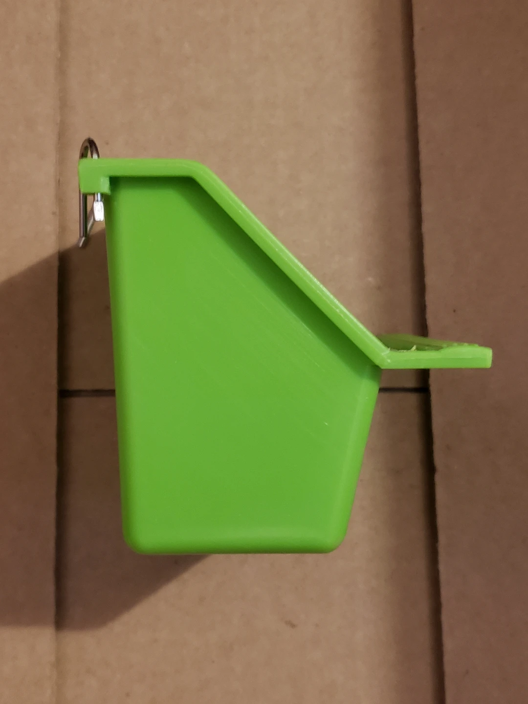 Green Bird Feeder Dish / Water Cup with Hooks - photo 3