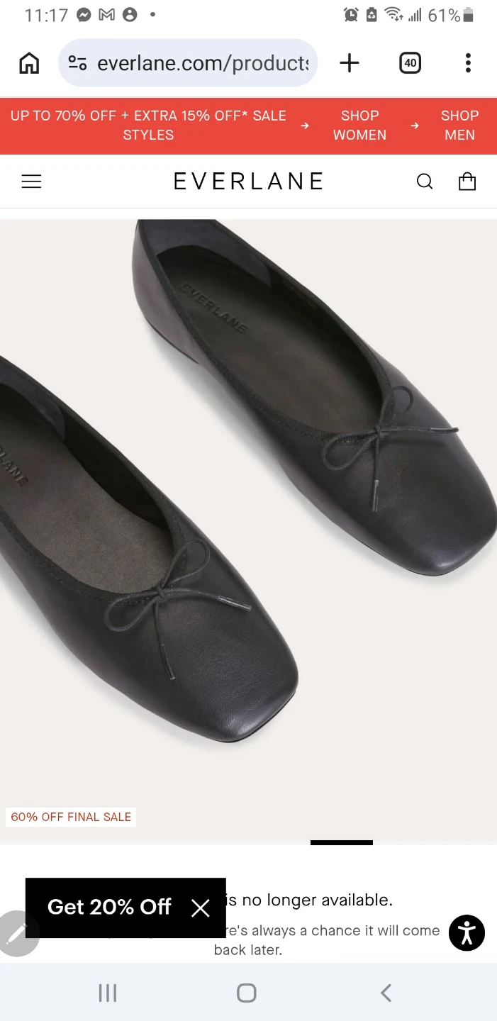 Brand new Women's Everlane The Dsy Black Ballet Flat Size 6,5 - photo 4