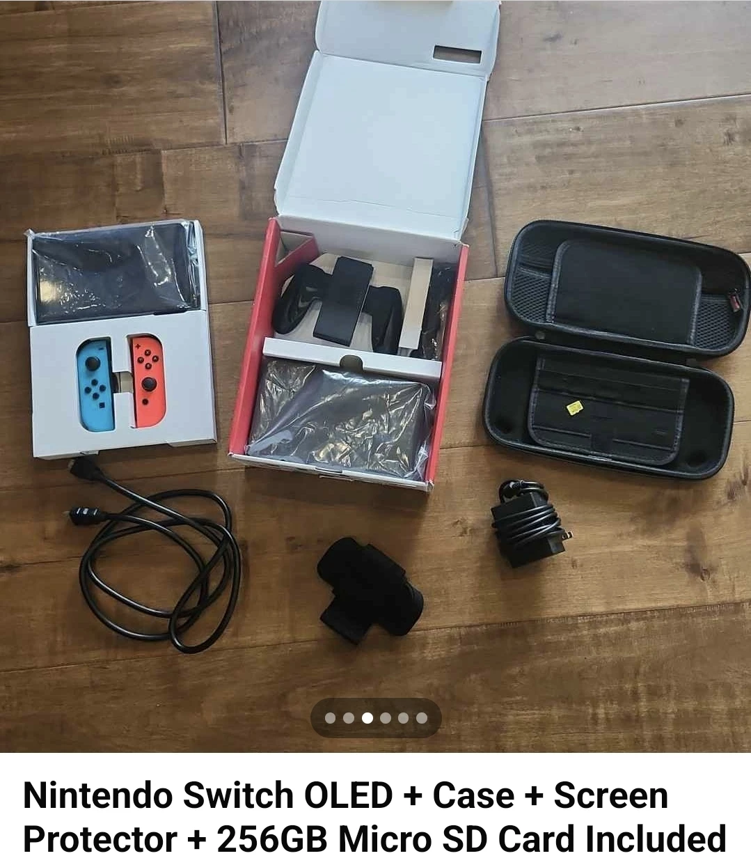 Nintendo Switch OLED+Case+Screen Protector+256GB SD Card