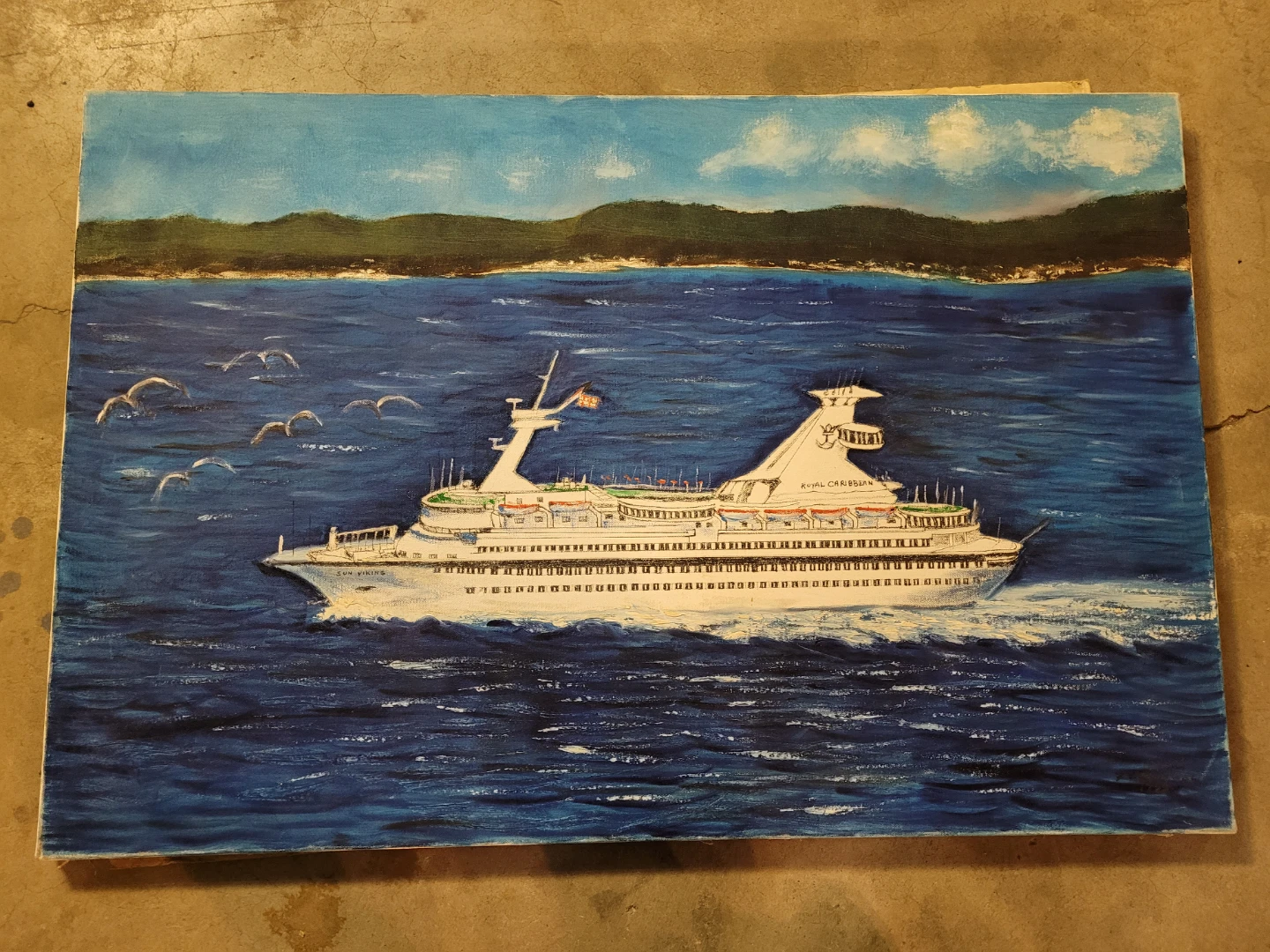 Original Painting of Royal Caribbean Cruise Ship ⚽️