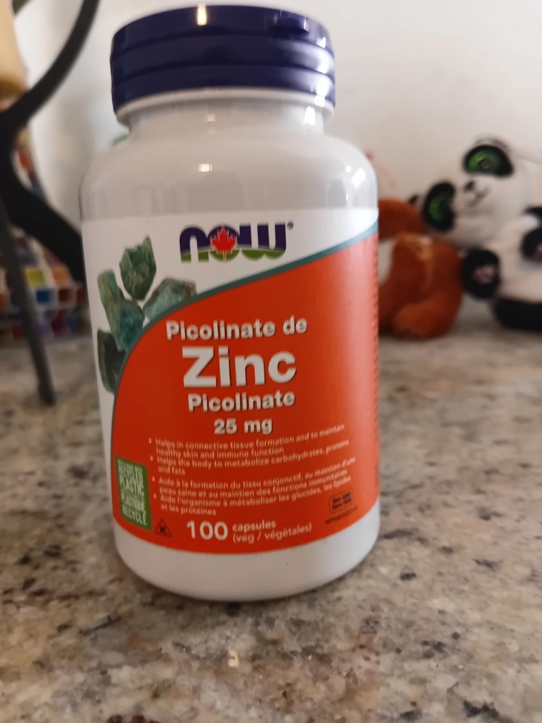 NOW Foods Zinc Picolinate 25 mg Capsules - 100 Count