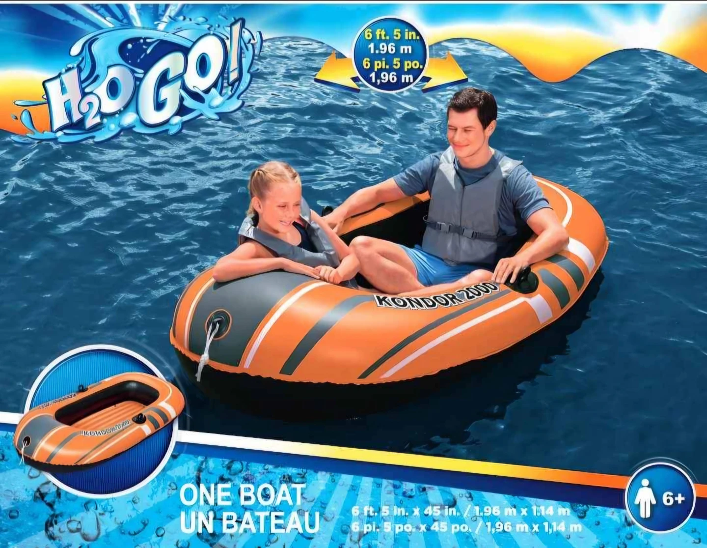 Kondor 2000 Inflatable Boat 6 feet