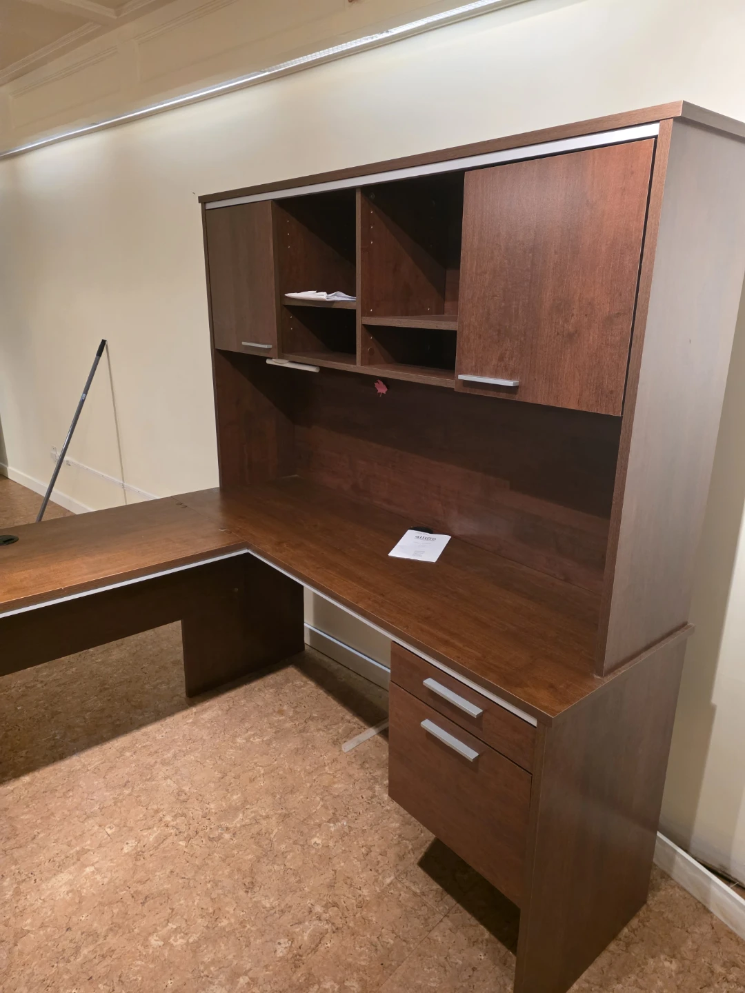 Bestar L-Shaped Desk with Hutch