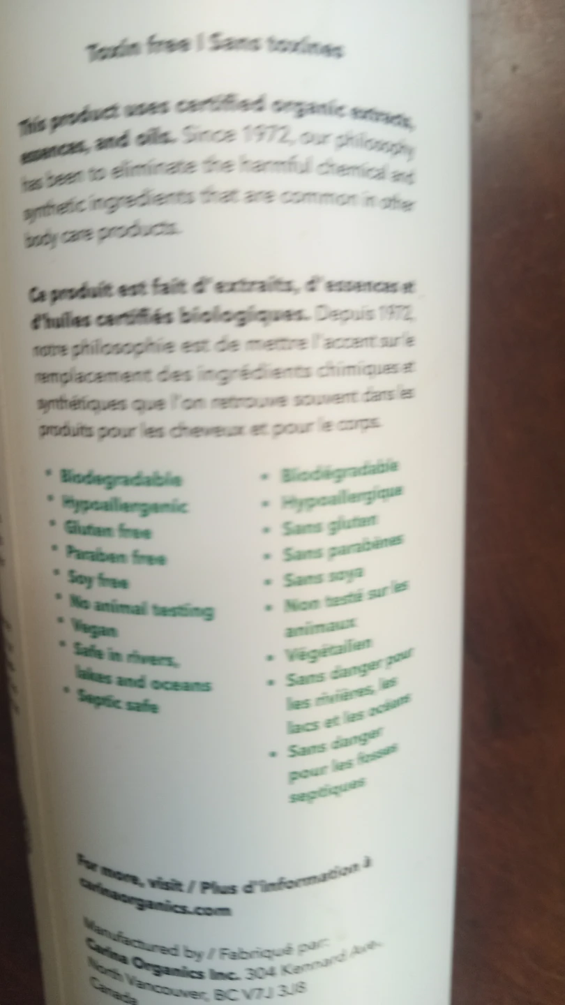 Carina Organics Daily Light Conditioner Unscented 360 ml - photo 2