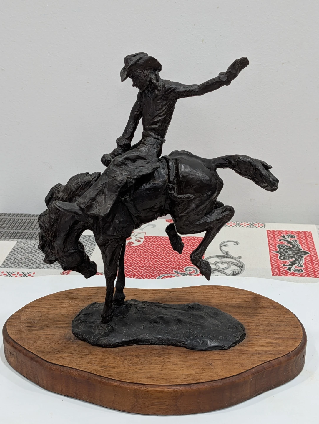 Limited Edition Solid Bronze Western Sculpture "Bucking Bronco" - photo 3