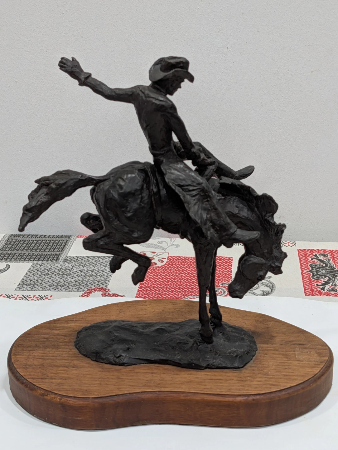 Limited Edition Solid Bronze Western Sculpture "Bucking Bronco" - photo 4