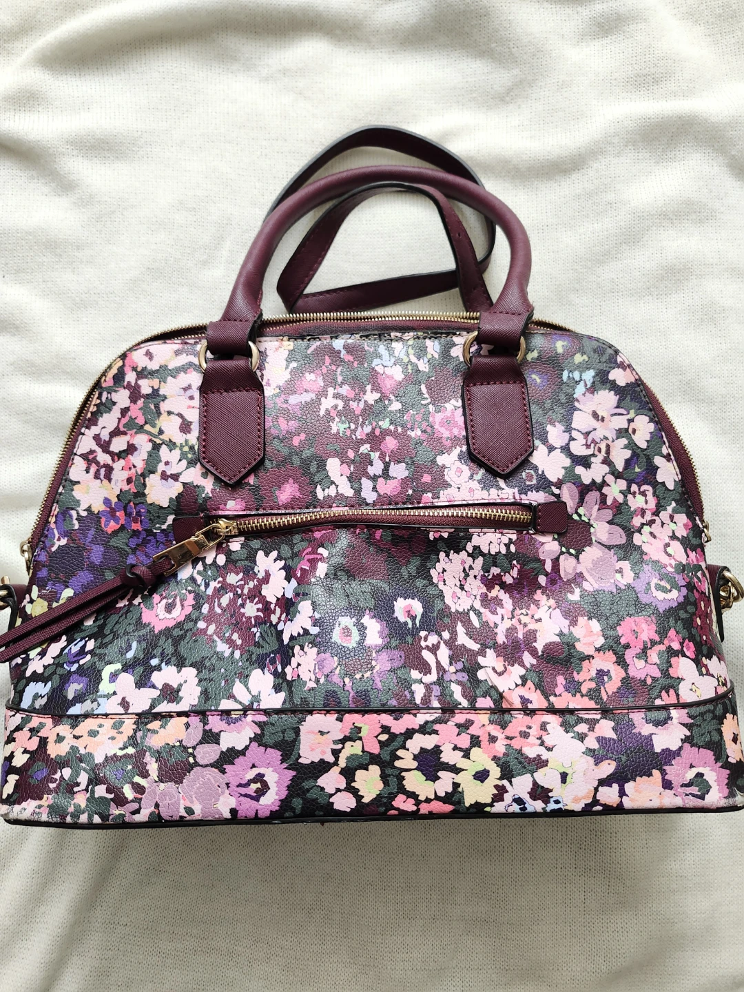 Poppy & Peonies Floral Satchel Bag