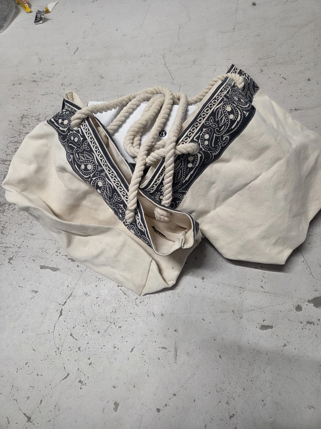 Canvas Tote Bag with Rope Handles