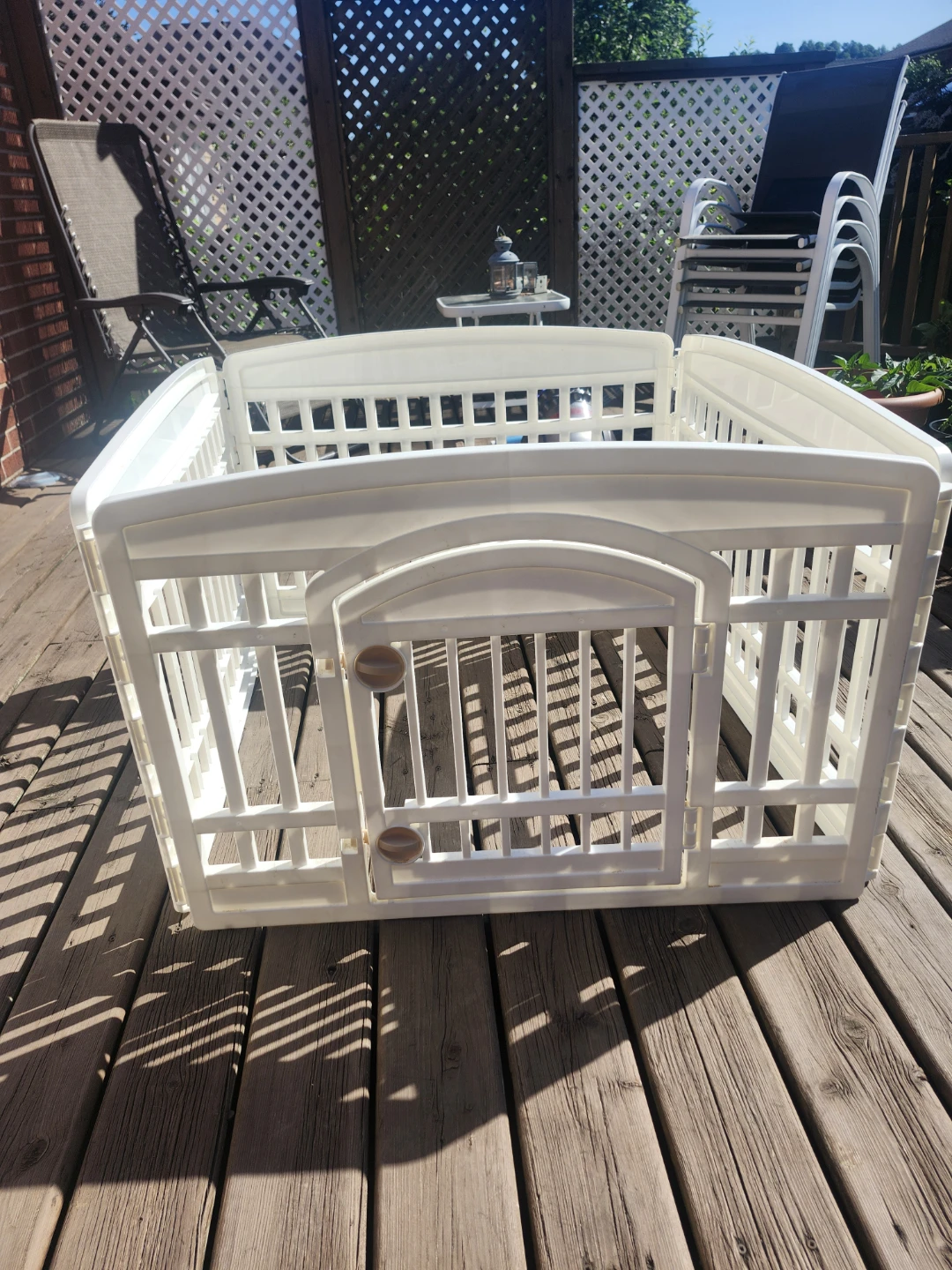 White Pet Playpen for Small Dogs