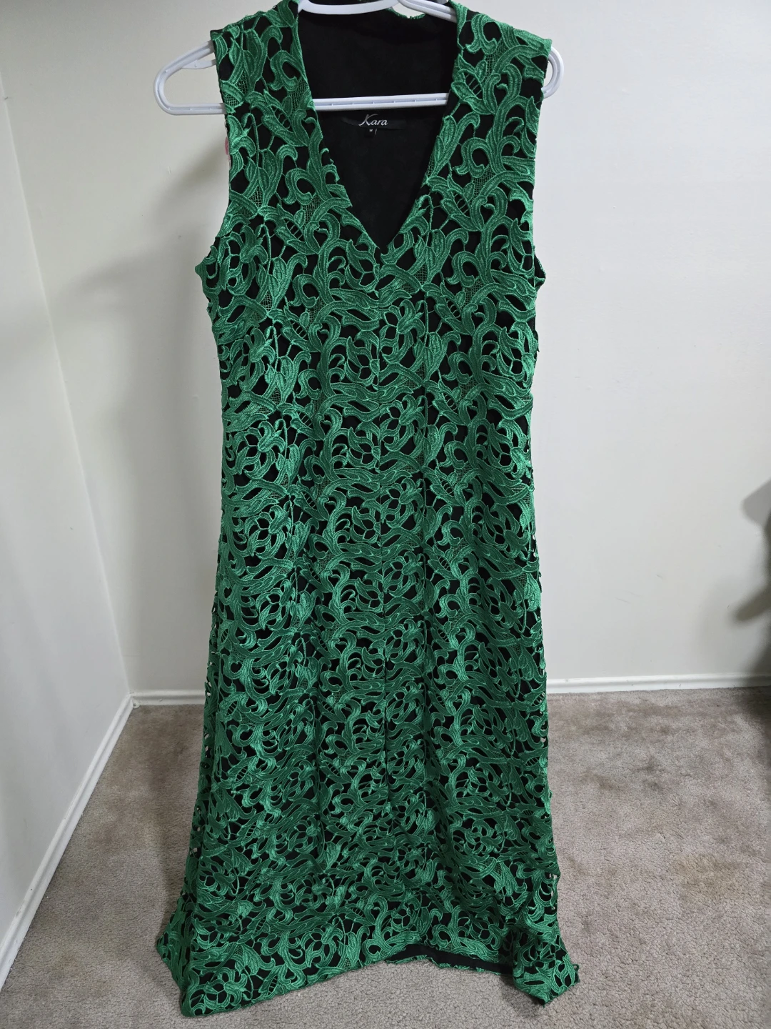 Emerald green lace dress - photo 2