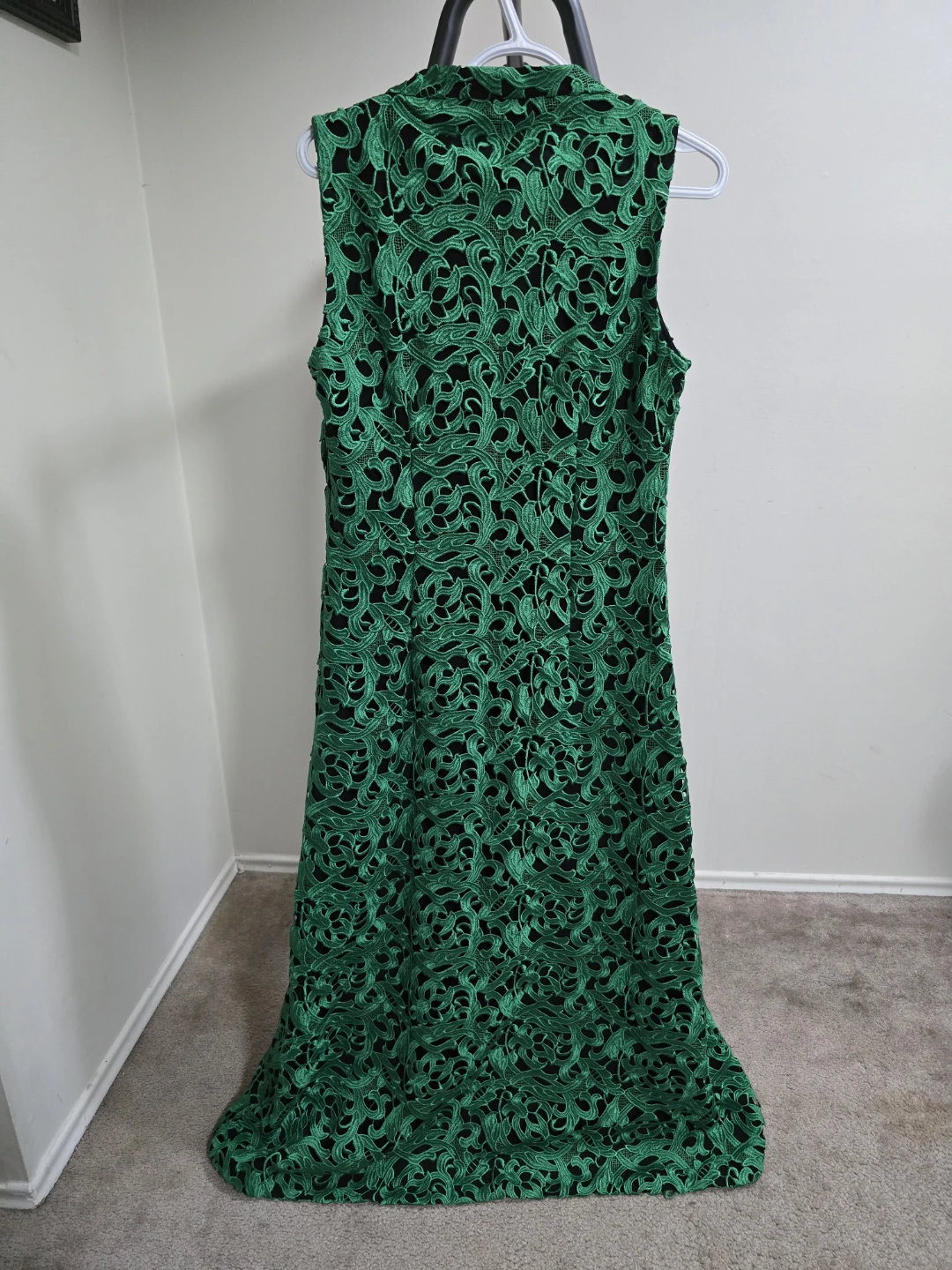 Emerald green lace dress - photo 3