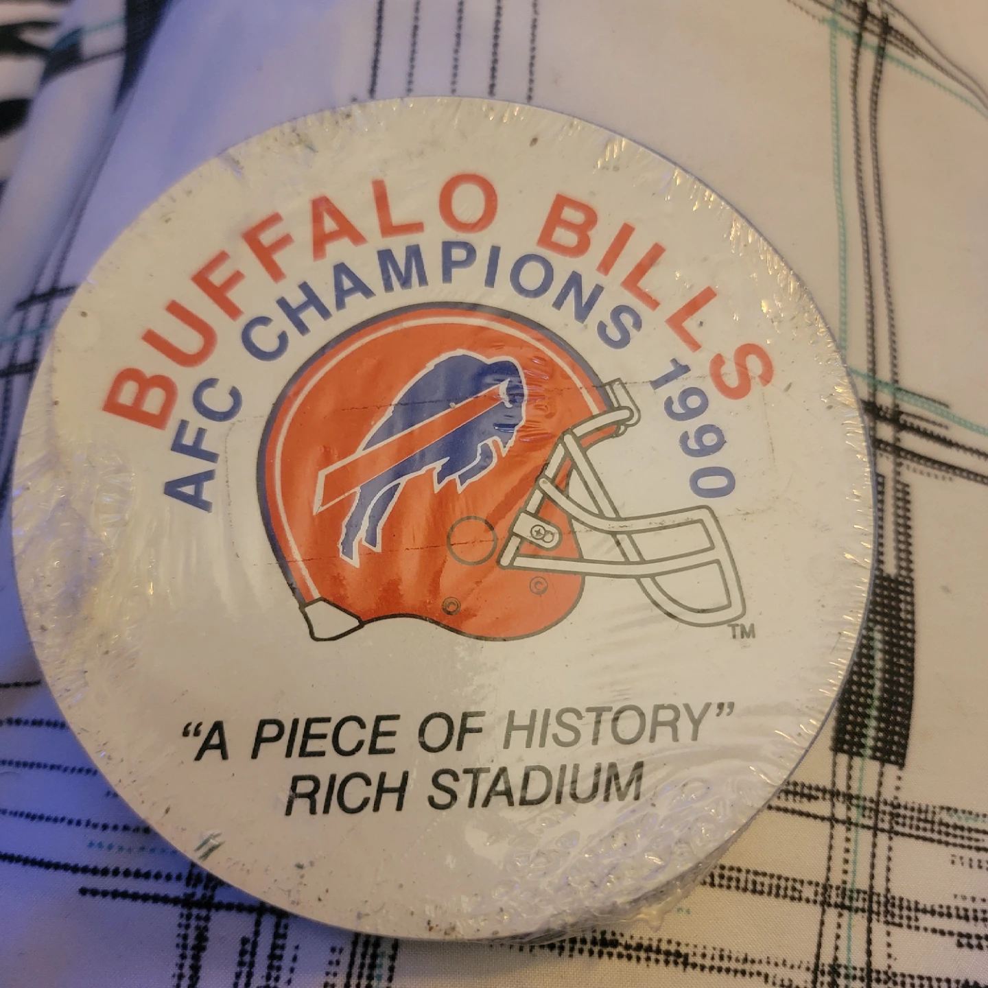 Buffalo Bills AFC Champions 1990 Astro Turf Piece - photo 2