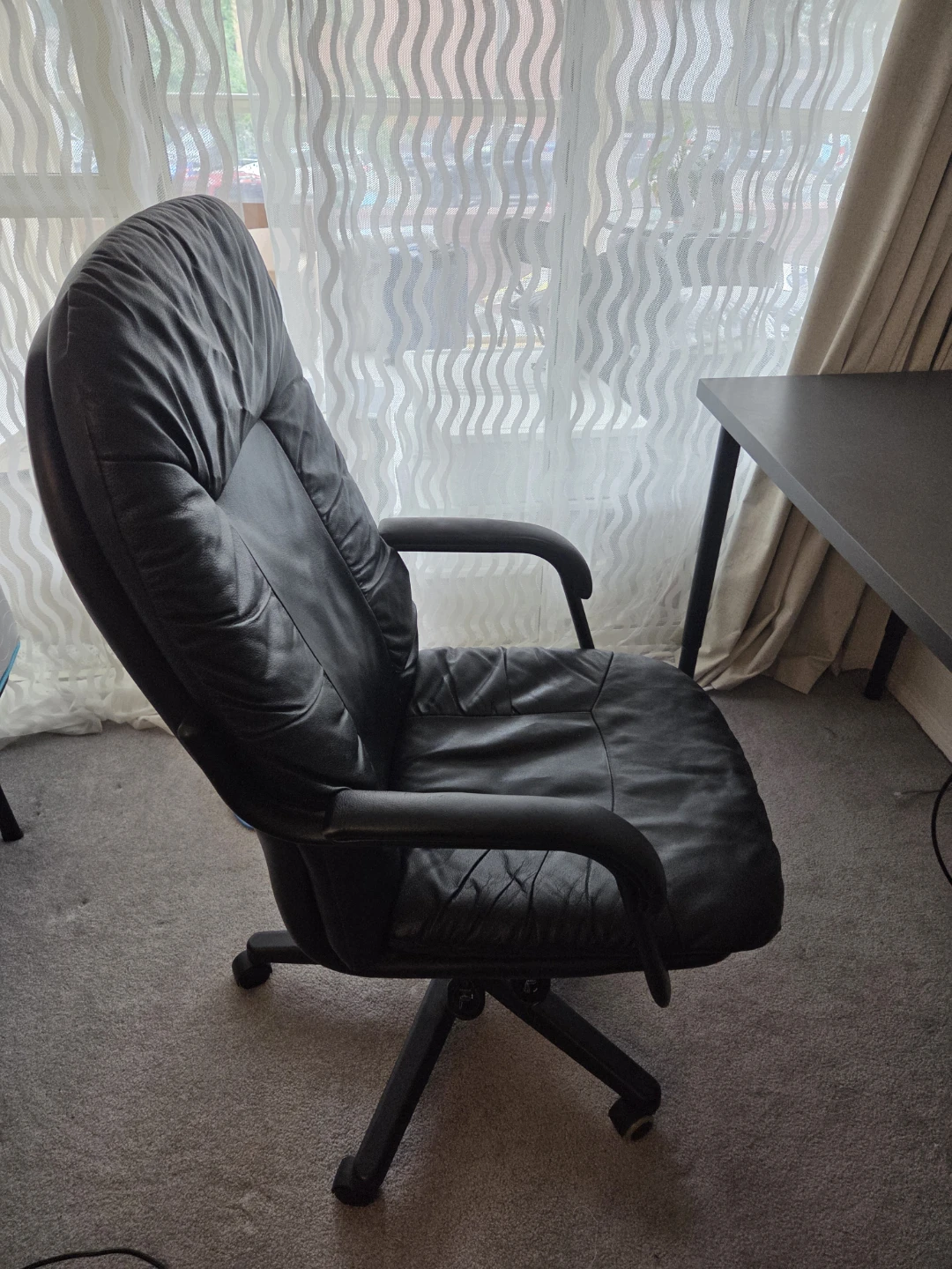 Black Leather Office Chair