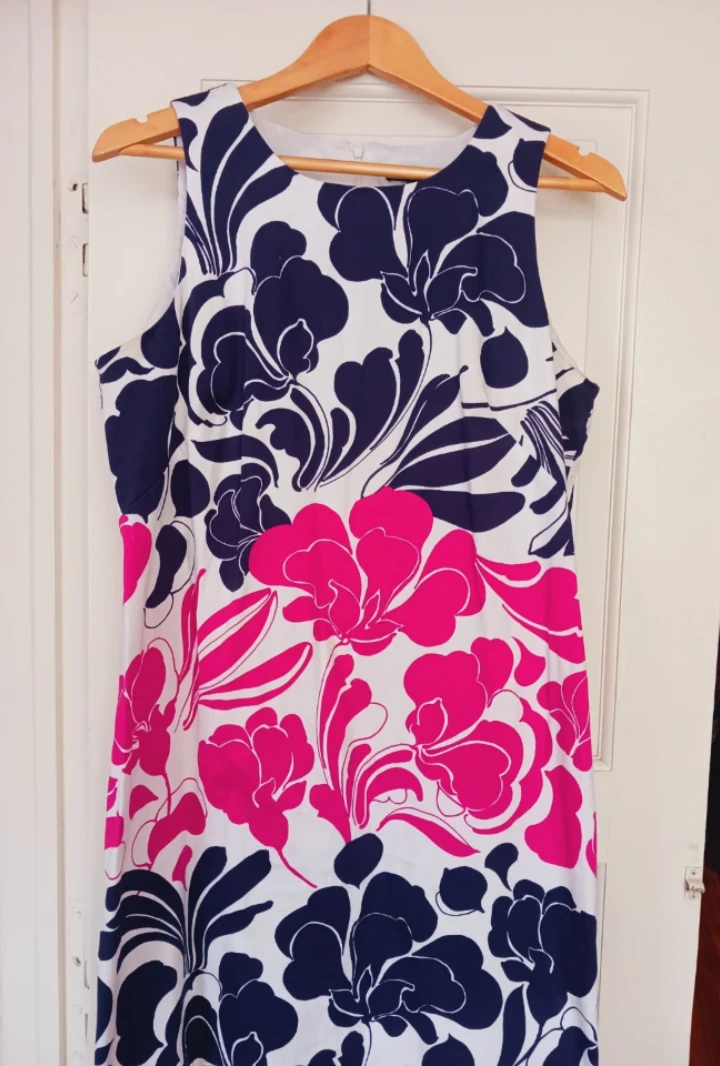 Maggy London Floral Cotton Dress US 14