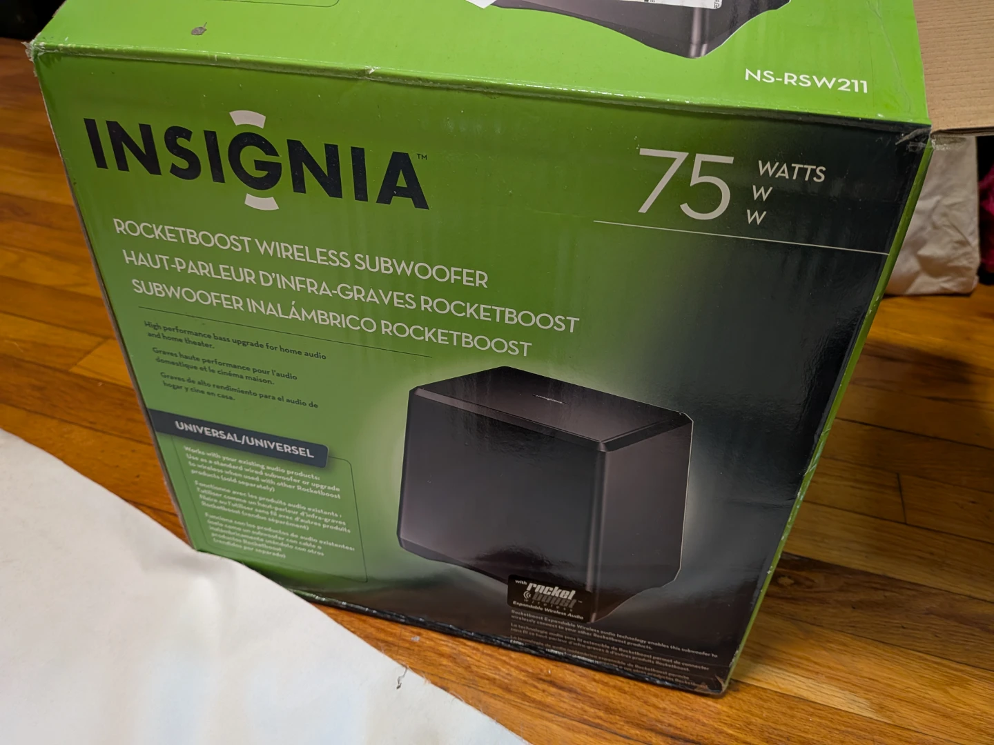 Insignia Rocketboost Wireless Subwoofer 75 Watts