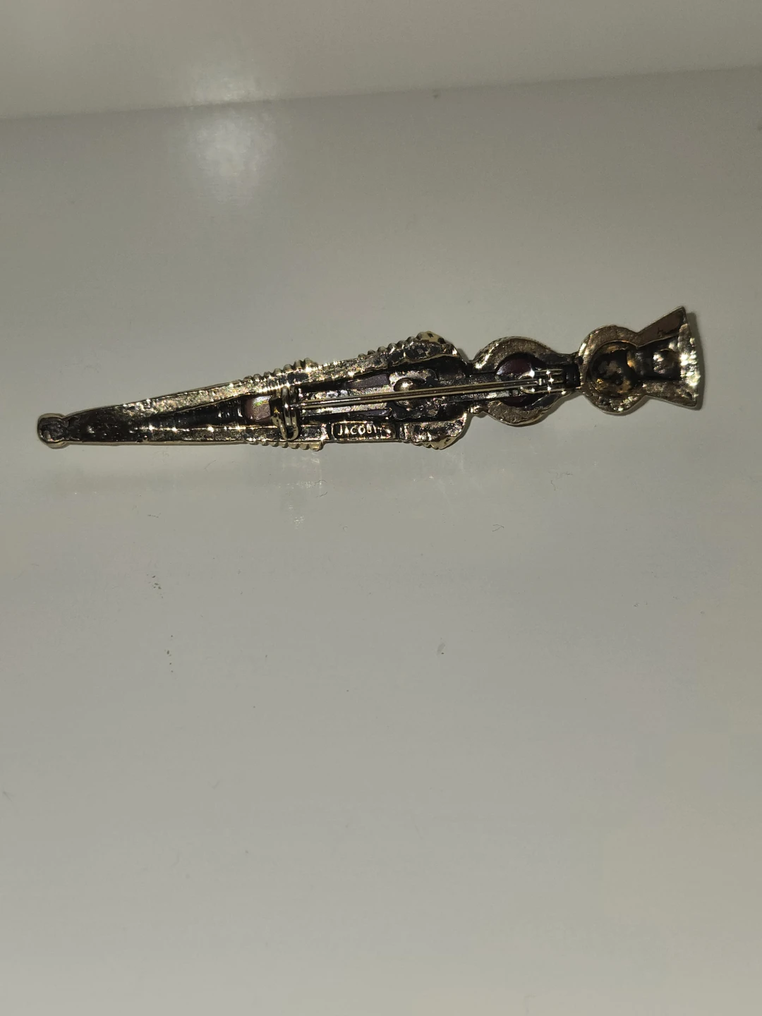 Vintage Brooch Kilt Pin with Stones - photo 2