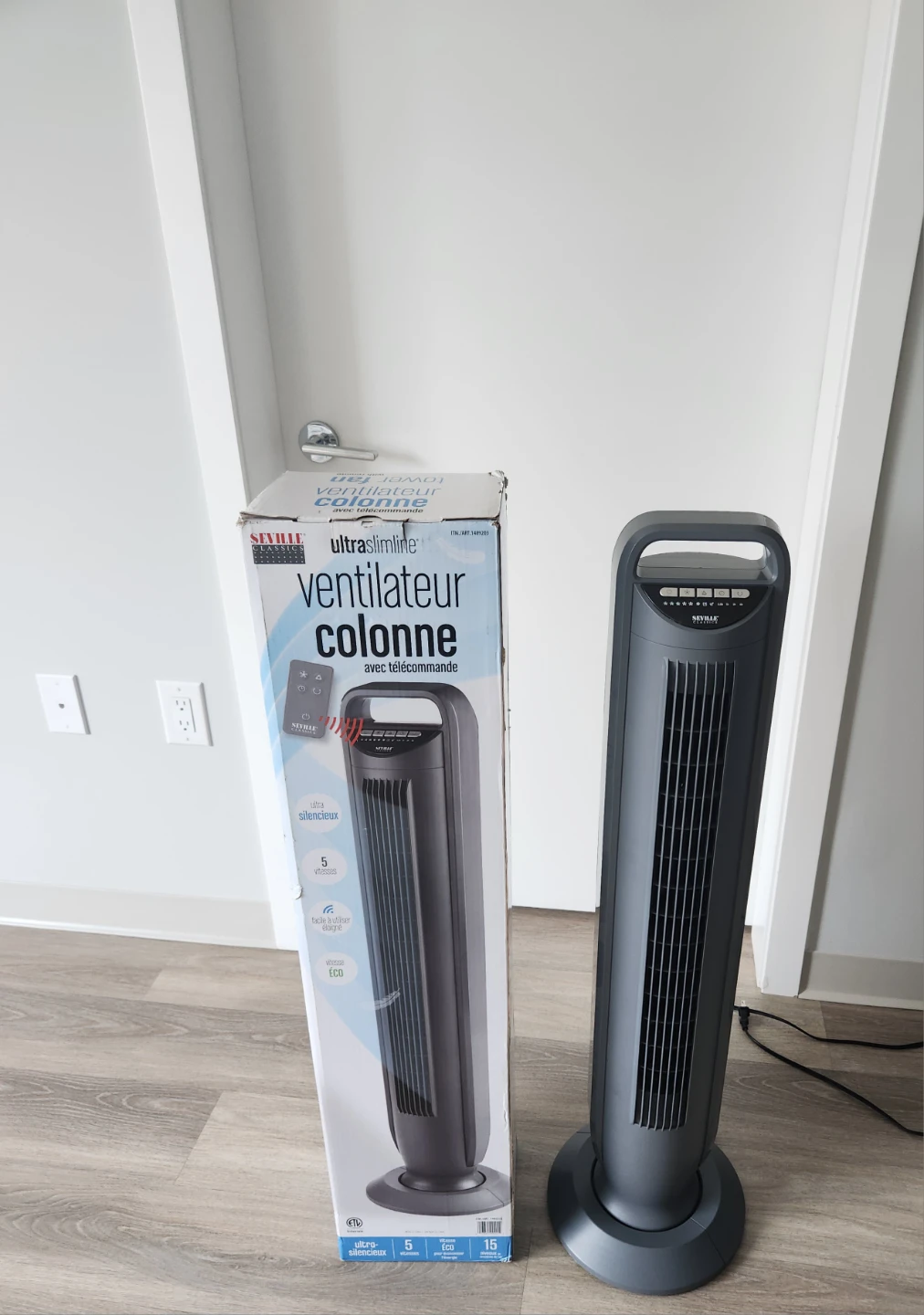 Seville Tower Fan with Remote - Good Condition + Box - $60 OBO - photo 2