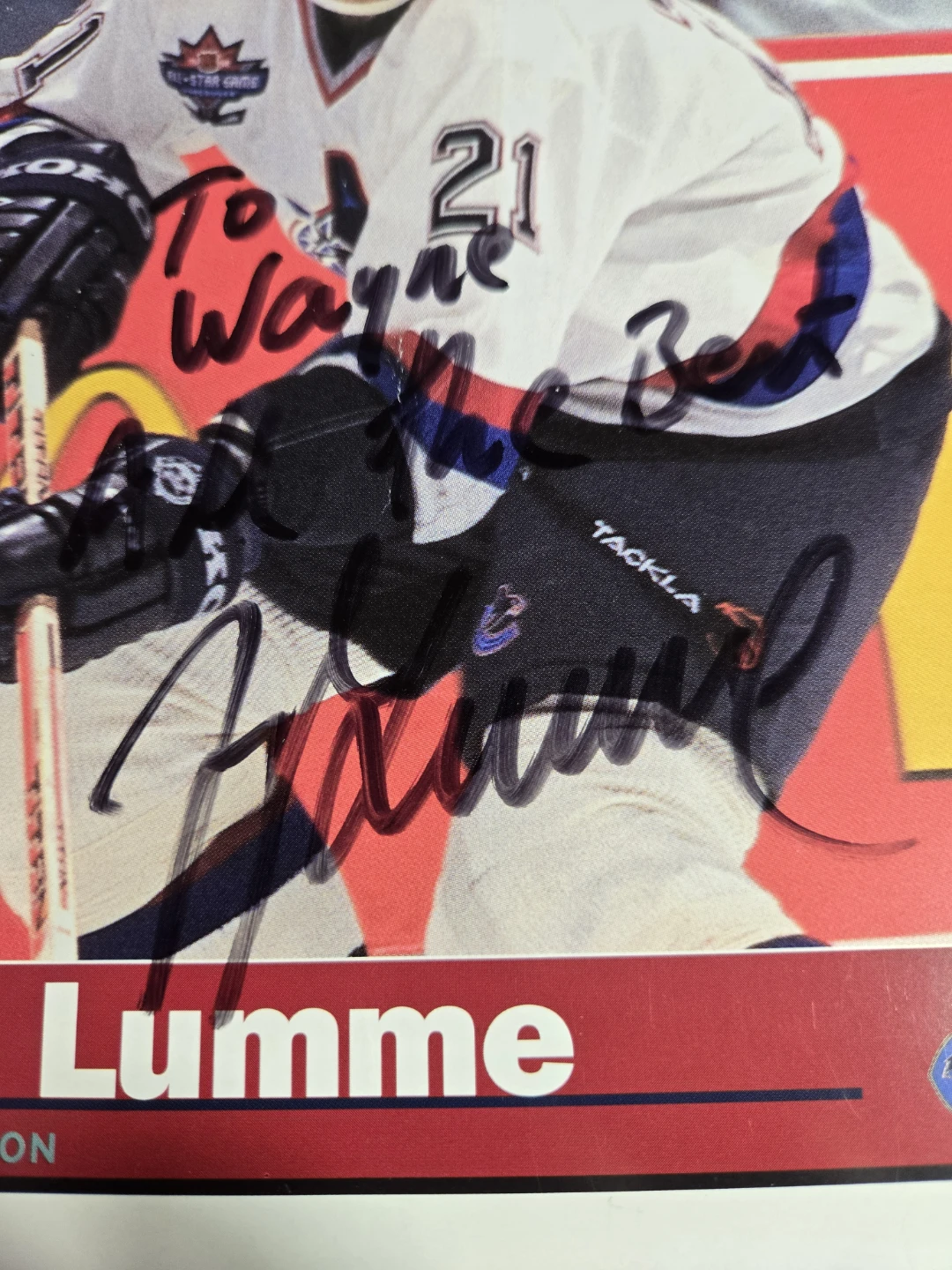 Signed Jyrki Lumme 1997-1998 Hockey Card - photo 2