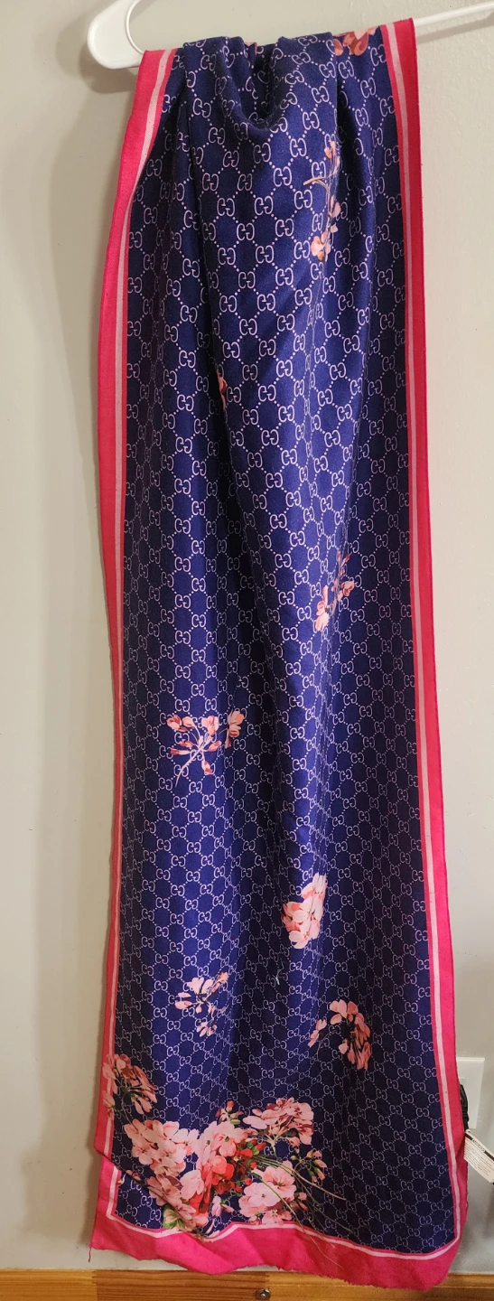 Print Scarf - Blue & Pink Floral - photo 2
