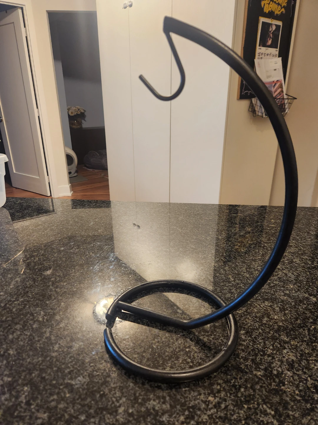 Black Metal Countertop Banana Hanger