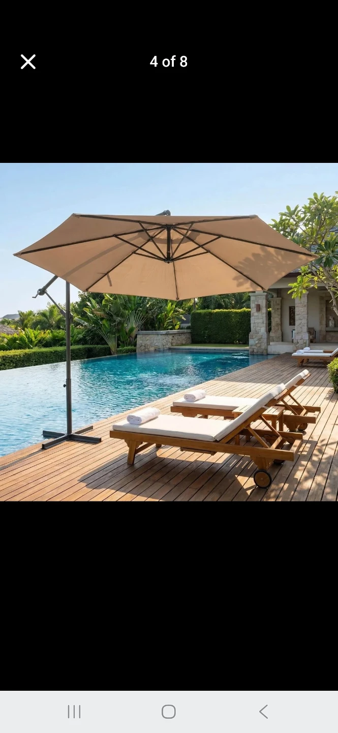 Cantilever Patio Umbrella - 9.5ft Wide Shade - photo 3