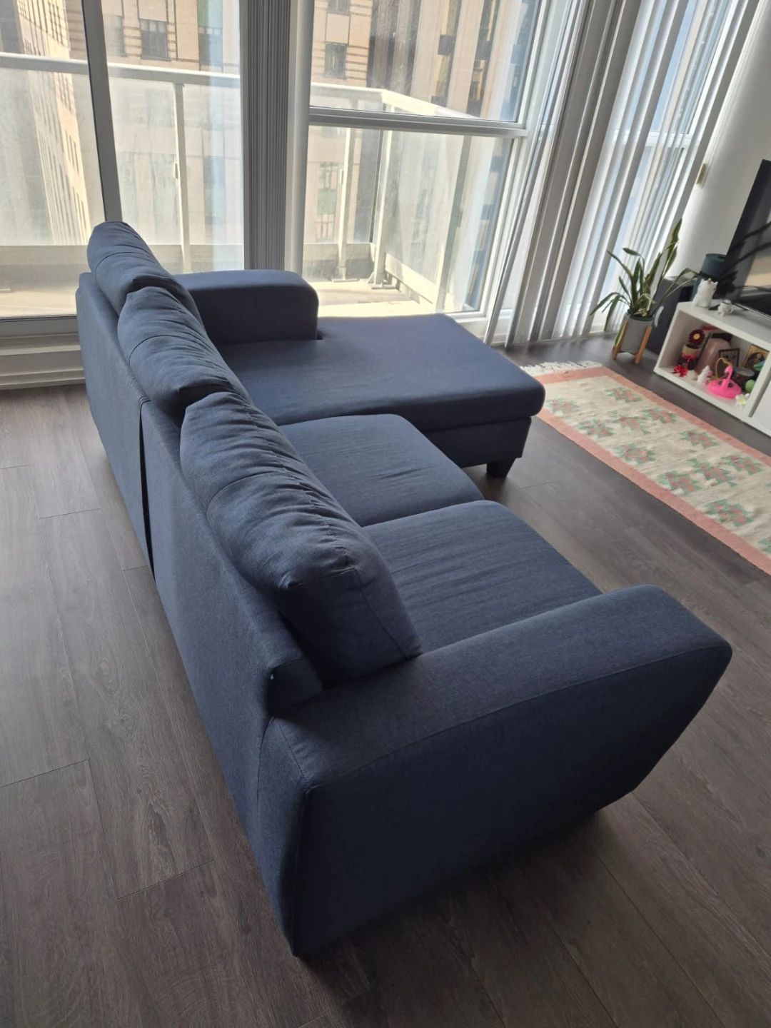 Structube Arnold Sectional Sofa - Blue - photo 2