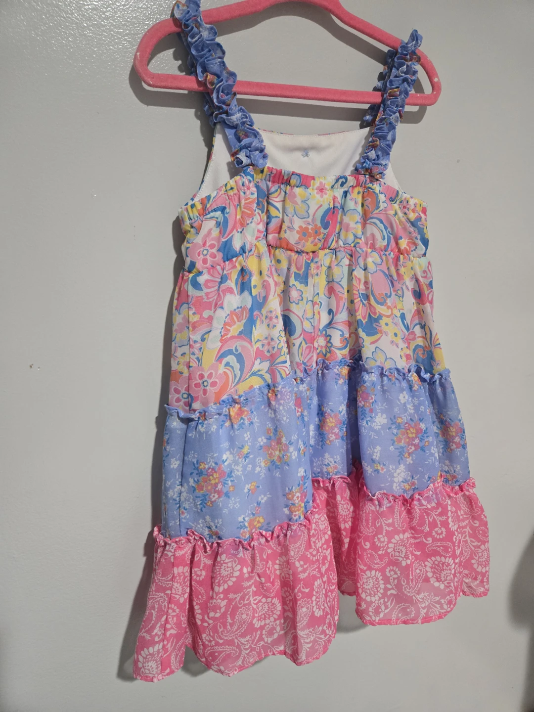 Girls Tiered Floral Print Dress - photo 3