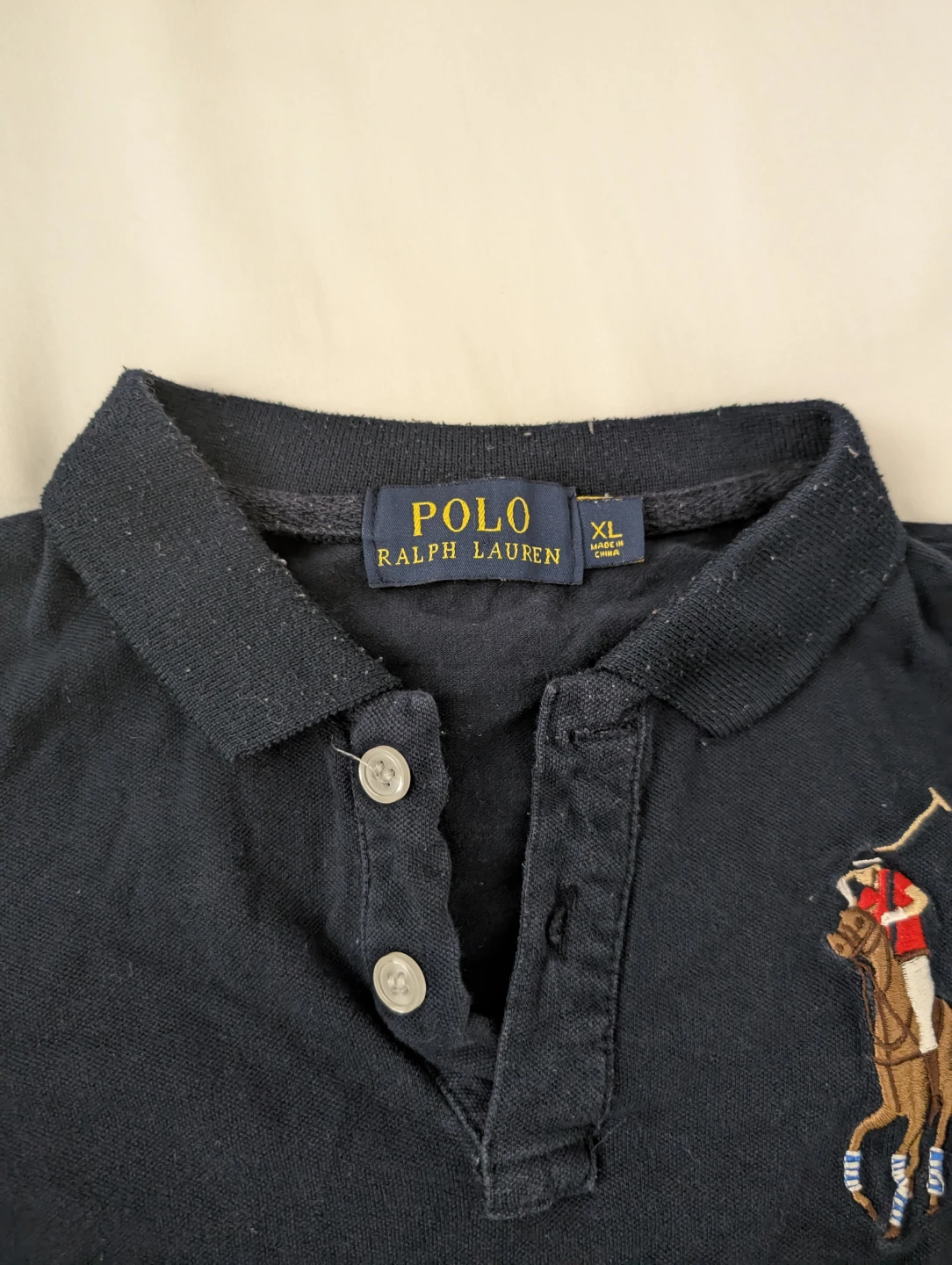 Polo Ralph Lauren Kids Polo Shirt Big Pony Black 12" ptp - photo 2