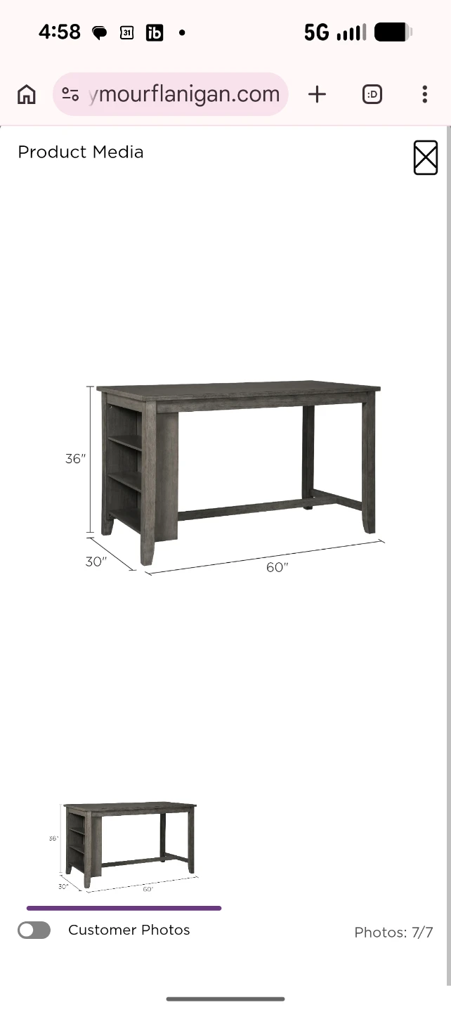 Nash 3-pc. Counter-Height Dining Set - photo 2