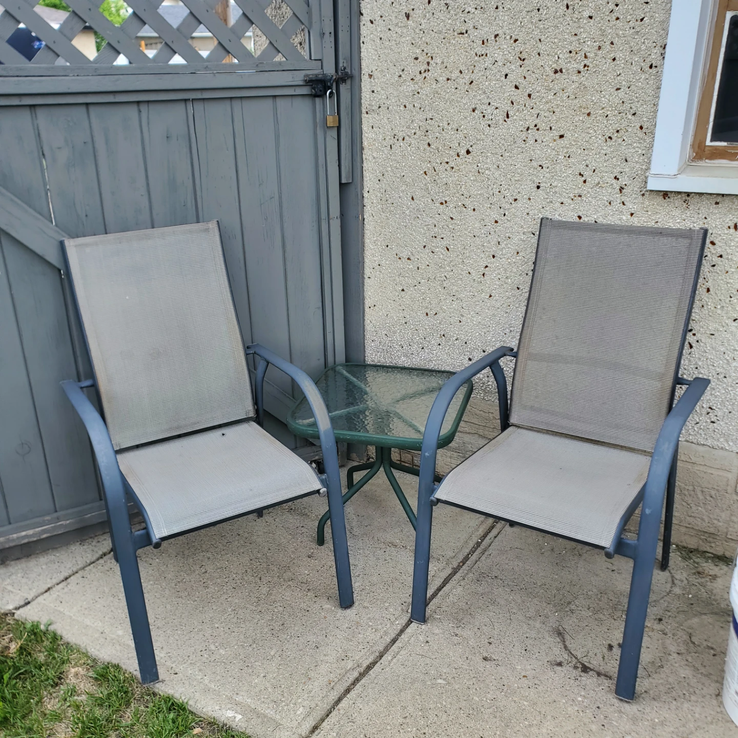 Patio Chairs and Side Table Set ⚽