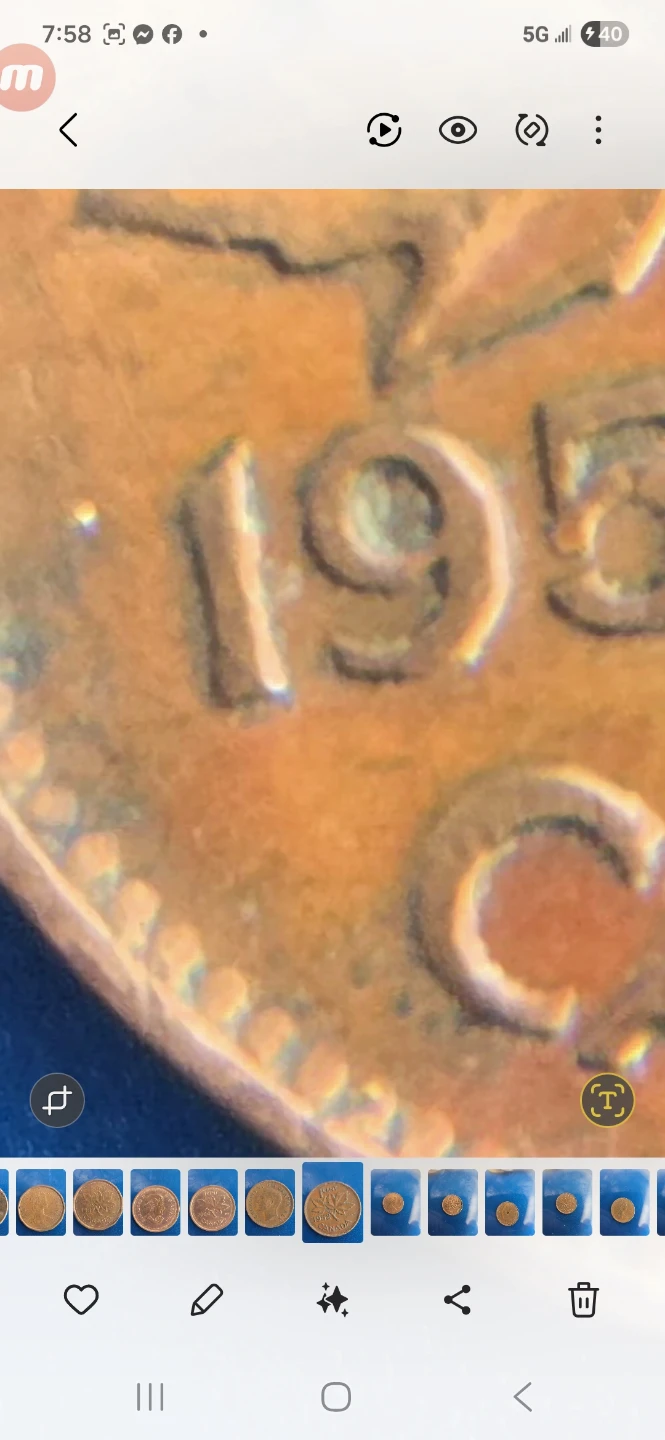 1952 Canadian 1 Cent Coin - photo 2