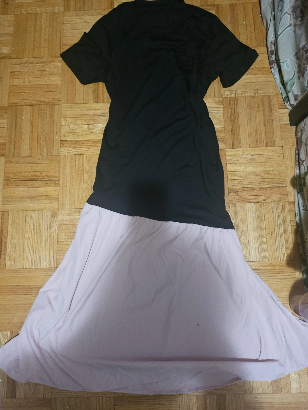 Hong Jie Black and Pink Two-Tone Dress XL