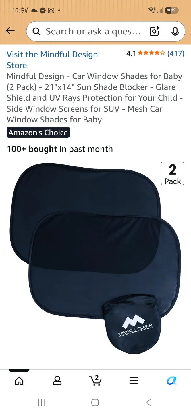 Car Window Shades (2 Pack)