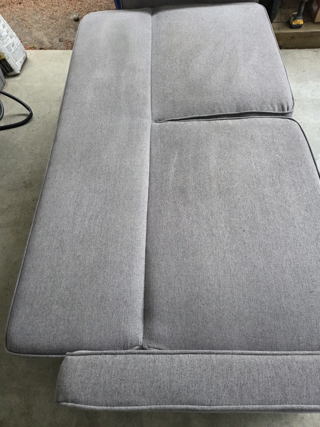 Grey upholstered sofa - photo 2