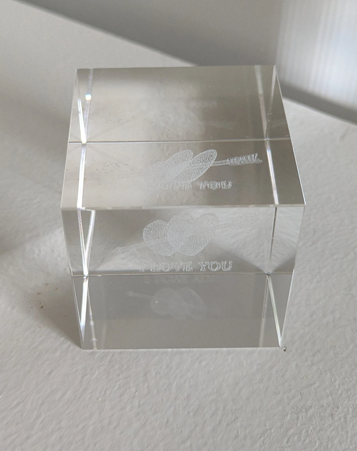 Crystal Cube "I Love You" Keepsake - photo 2