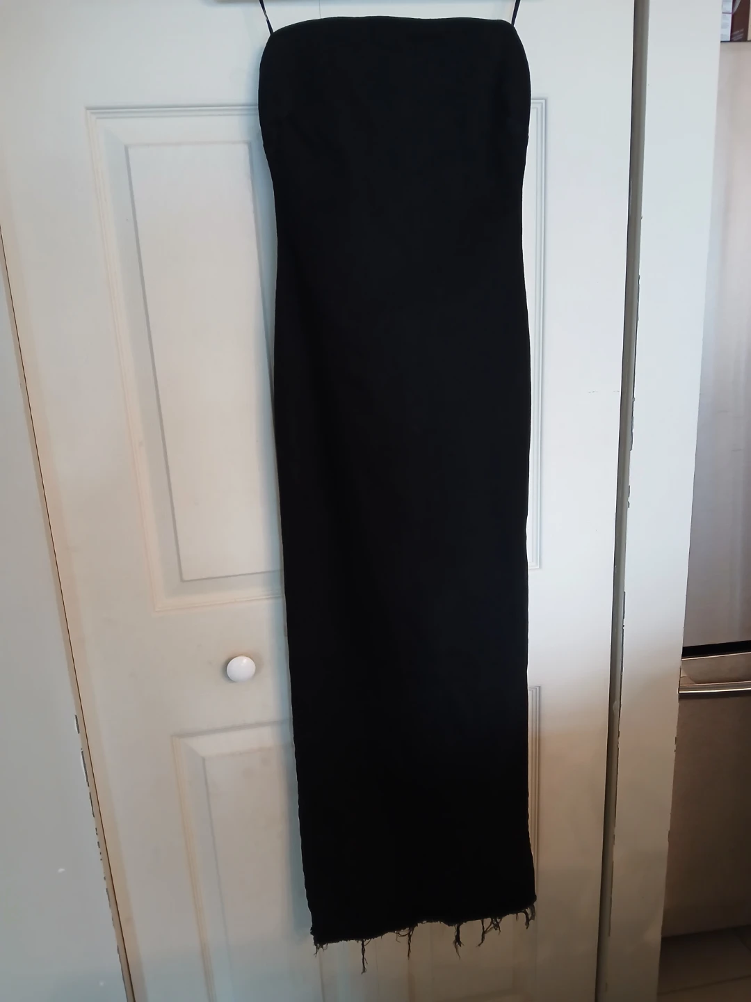 Zara denim black maxi strapless dress, size S - photo 2