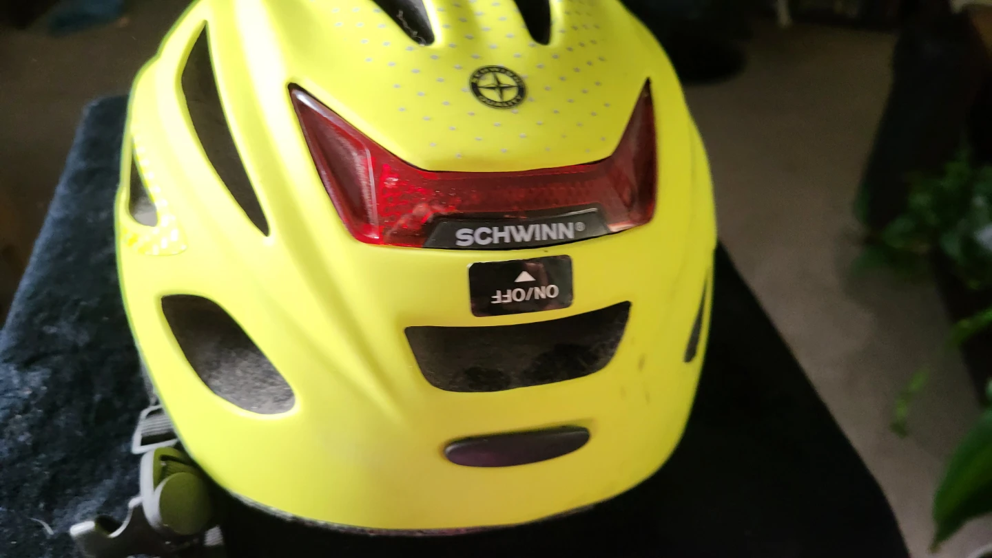 Schwinn Yellow Bike Helmet with Rear Light