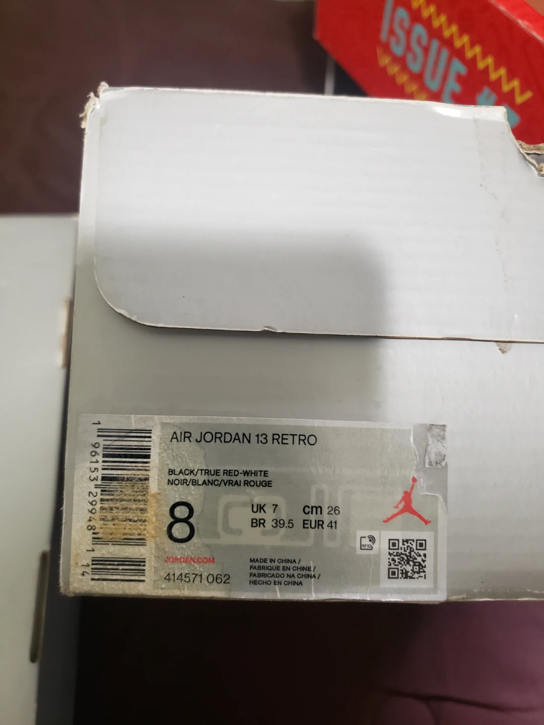 Air Jordan 13 Retro Black/True Red-White Men's Size 8 - photo 3