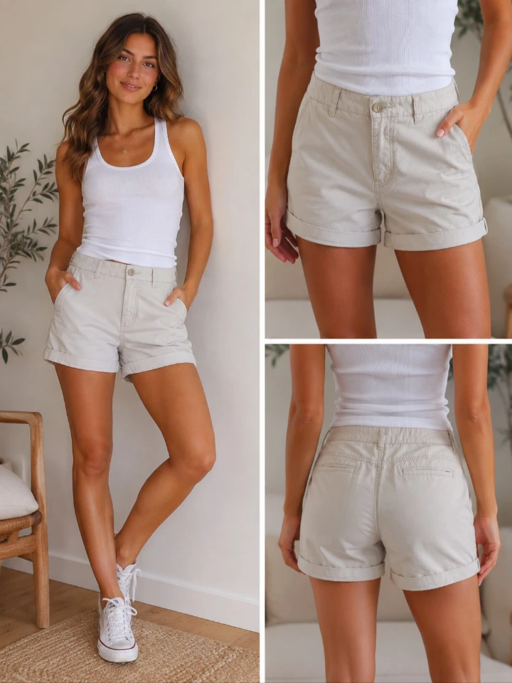 Old Navy Women's Cream Shorts Size 4 Small