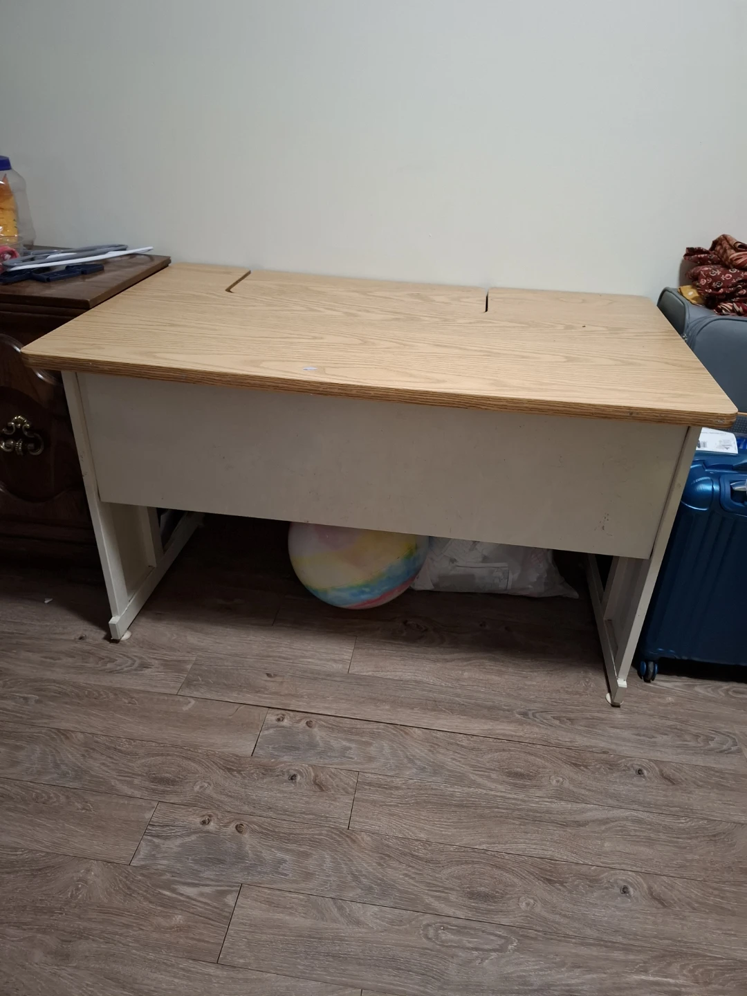 Wooden Desk with Storage - photo 2