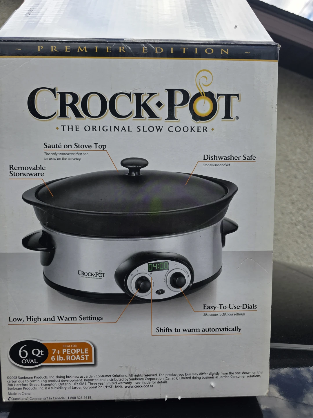 Crock-Pot Original Slow Cooker 6 Qt